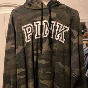 VS PINK camo hoodie